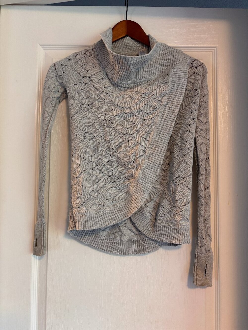 Ivivva Knit Col-Neck, Draped Front Athletic Cardigan